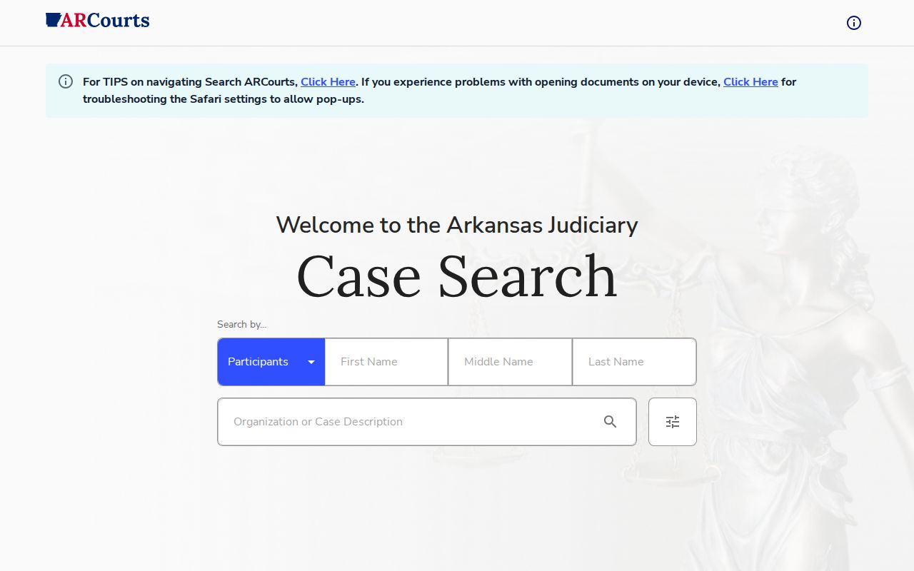 Bentonville people search Arkansas court case portal