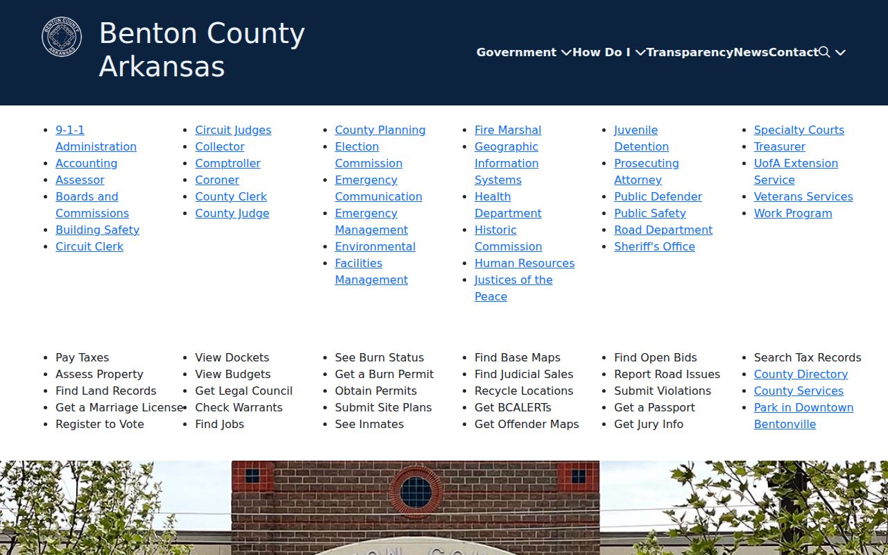 Bentonville people search Benton County public records page
