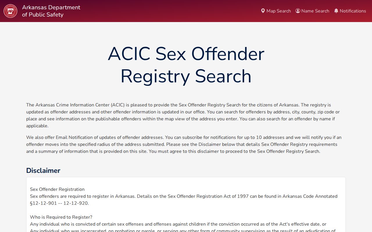 Bentonville public records Arkansas offender registry search